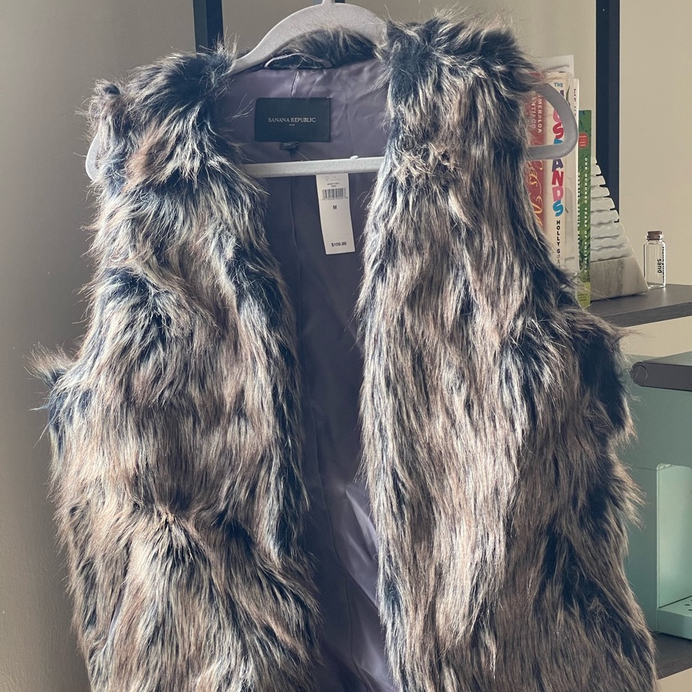 Banana Republic Faux Fur Vest